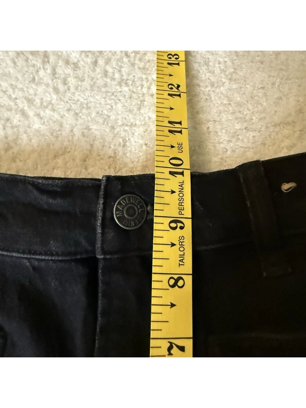 Madewell Women’s High-Rise Sailor Shorts Size 24 Black Denim Stretch